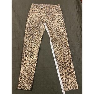 J McLaughlin Women's Cheetah/leopard Print Pants Size 2 With Ankle Zippers